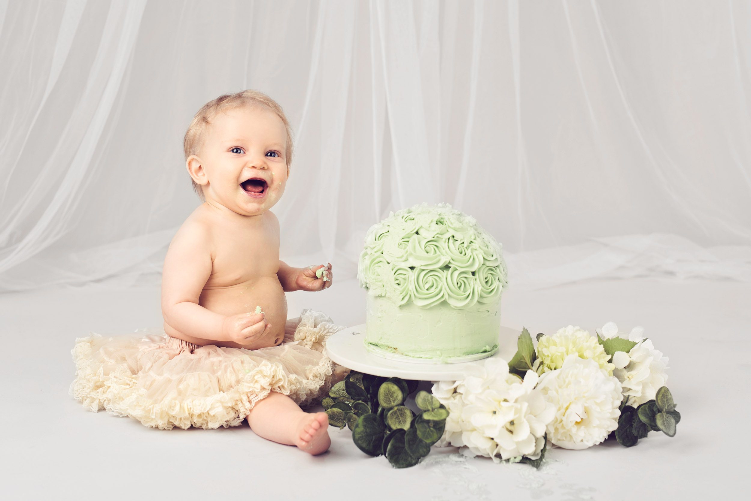 Fotograf Umeå smash the cake 1årsfoto